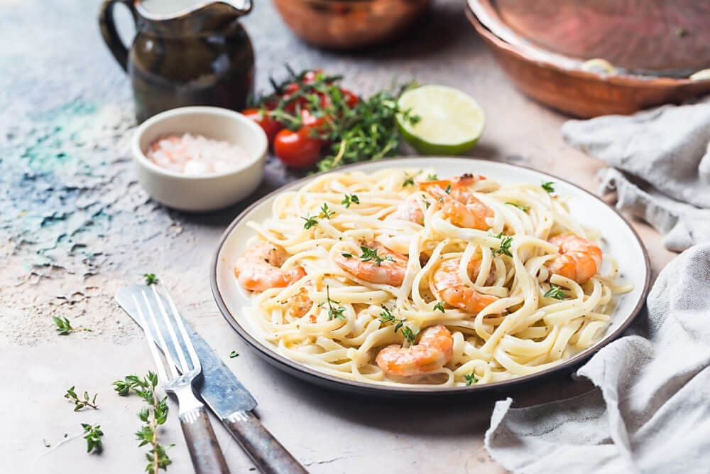 Shrimp Alfredo Fettucine