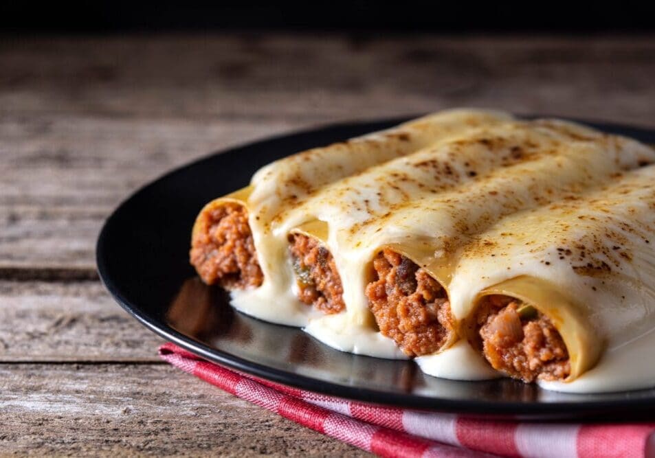 Beef and Spinach Cannelloni