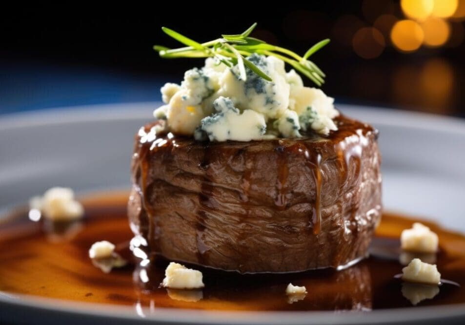 Beef Tenderloin with Blue Cheese