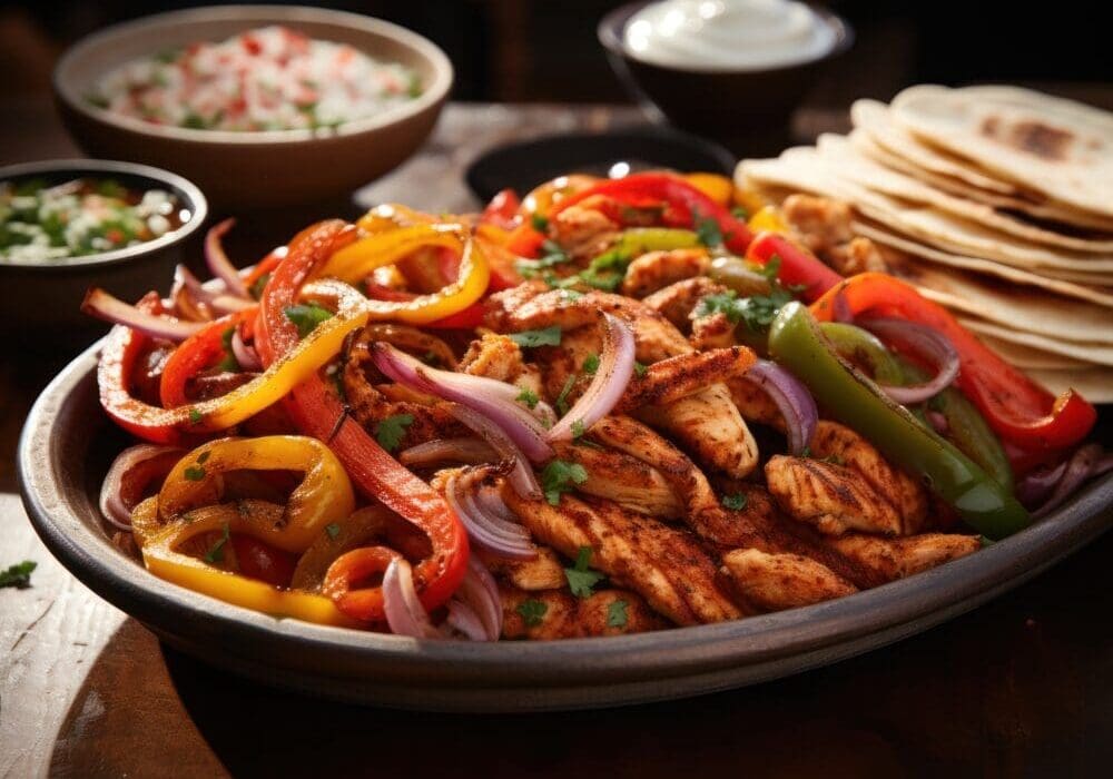 sizzling chicken fajitas